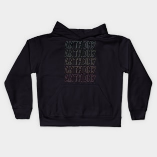 Anthony Name Pattern Kids Hoodie